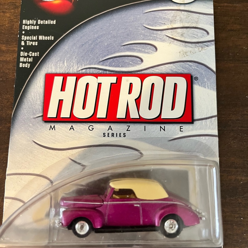 Hot Rod Magazine Die-Cast Purple Convertible Toy Car